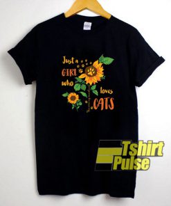 Just A Girl Who Loves Cats t-shirt for men and women tshirt