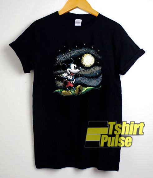 Mickey Mouse Starry Night t-shirt for men and women tshirt