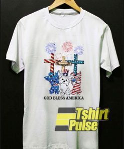 Yorkshire Terrier God Bless America t-shirt for men and women tshirt