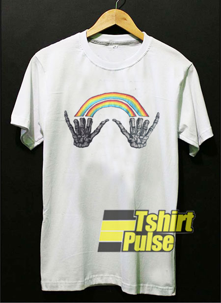 Rainbow Skeleton Hand shirt