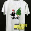 Black Cat What Christmas Tree shirt