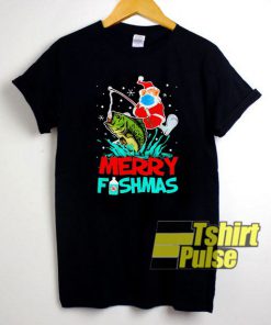 Santa Fishing Merry Fishmas shirt