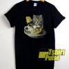 Cute Cat in Tea Cup Print shirt
