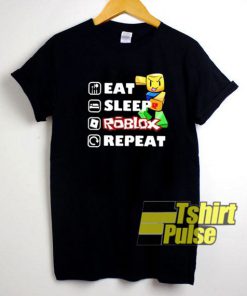 Eat Sleep Roblox Repeat Graphic shirt