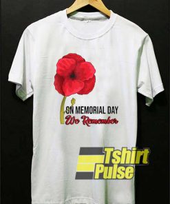 Memorial Day Red Poppy Floral shirt