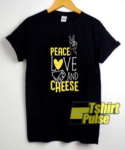 Peace Love Cheese Graphic shirt