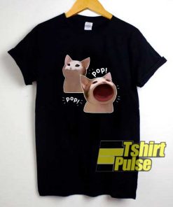 Funny Pop Cat Meme Parody shirt