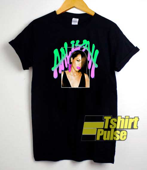 Aaliyah Neon Liquid Graphic shirt