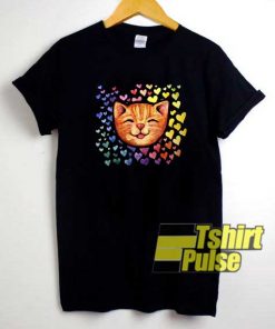 Orange Tabby Cat Rainbow Meme shirt
