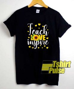 Vtg Teach Love Inspire Sunflower shirt