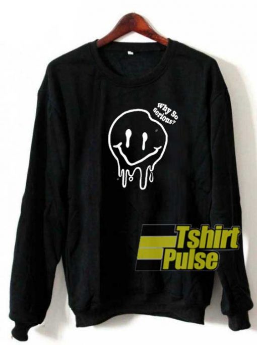 Trippy Melting Smiley Face Graphic sweatshirt