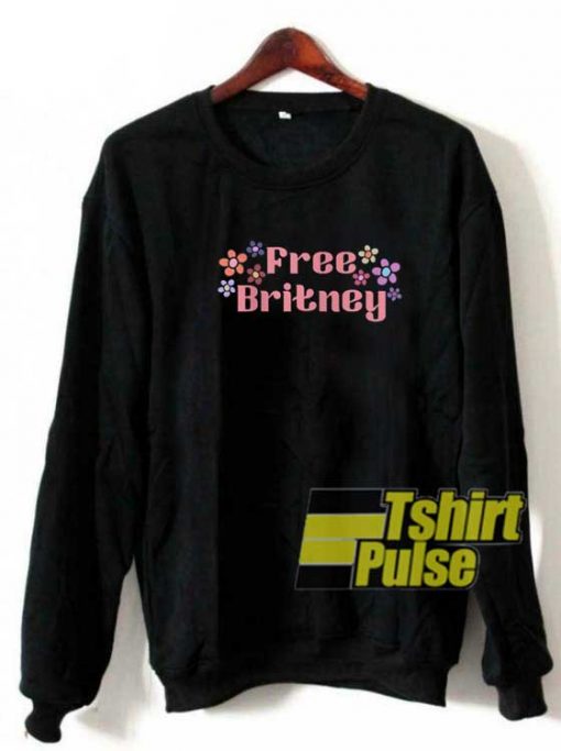 Vtg Free Britney Flowers sweatshirt