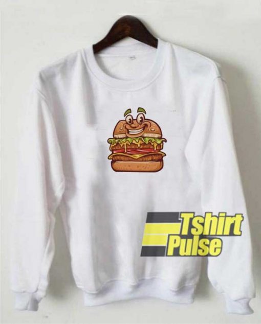 Smiling Burger Parody sweatshirt