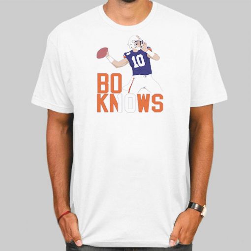 Bo Nix Inspired Fan Bo Knows Shirt