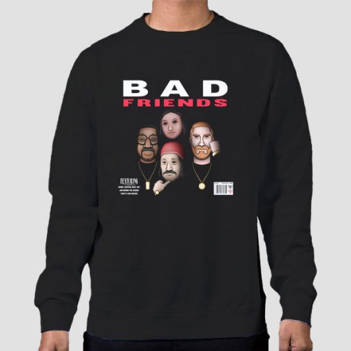 Sweatshirt Black Bad Friends Rudy Pod