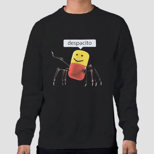 Meme Spider Roblox Despacito Black Sweatshirt
