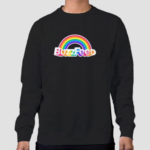 Sweatshirt Black Pride 2019 Buzzfeed Rainbow
