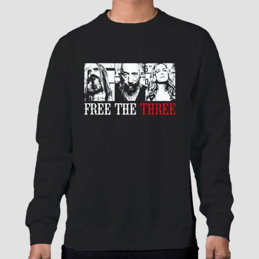 Sweatshirt Black Rob ZombieFree the Three