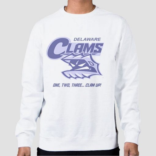 Sweatshirt White Clam up Delaware Clams