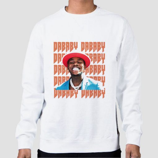 Sweatshirt White Dababy Smile Rapper