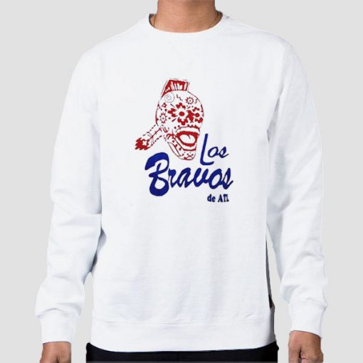 Sweatshirt White De ATL Atlanta Los Bravos