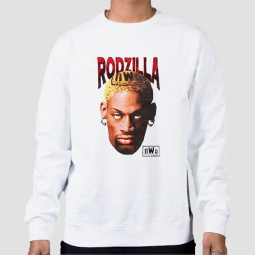 Sweatshirt White Vintage Dennis Rodman nWo Rodzilla