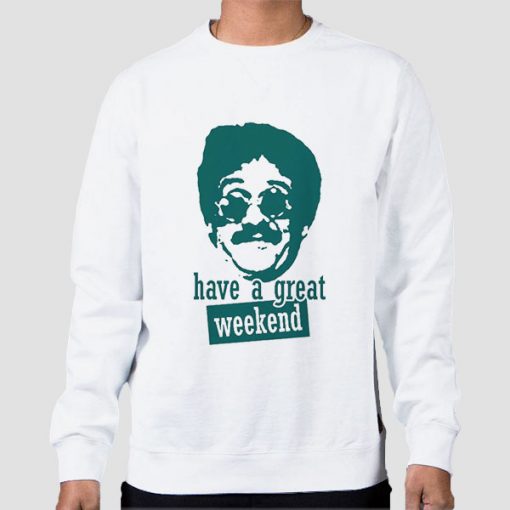 Sweatshirt White Weekend at Bernies Lomax Drunk Jim Lahey