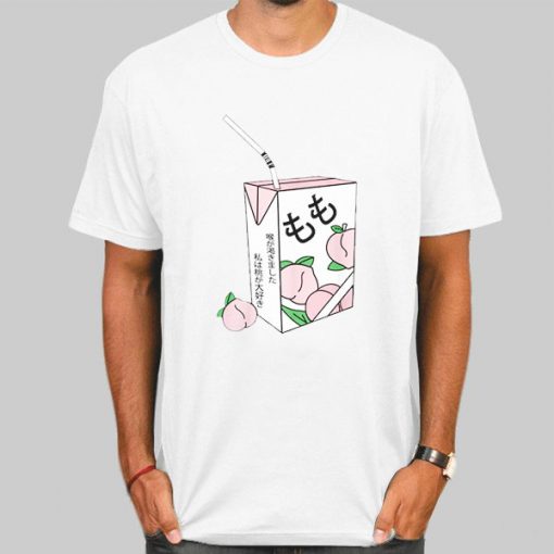 Anime Juice Box Peach Japanese Shirt