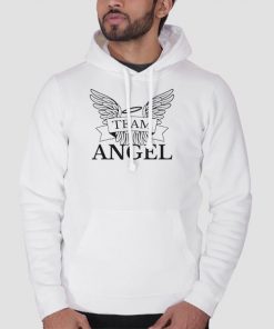 Hoodie White Angel Wings Team Angel