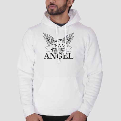 Hoodie White Angel Wings Team Angel