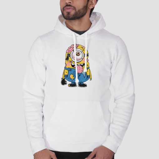 Hoodie White Despicable Me Funny Minion