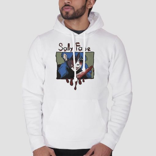 Hoodie White Sanity Fall Larry Sally Face