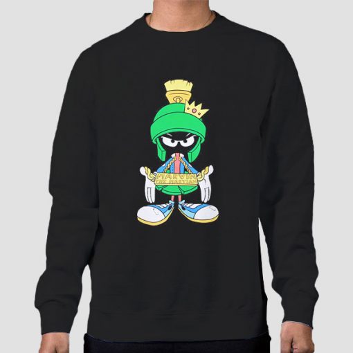 Sweatshirt Black Angry Mad Face Marvin the Martian