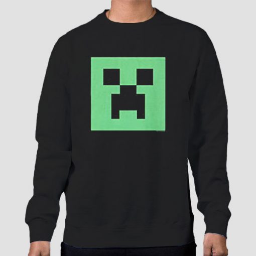 Sweatshirt Black Boys Creeper Minecraft