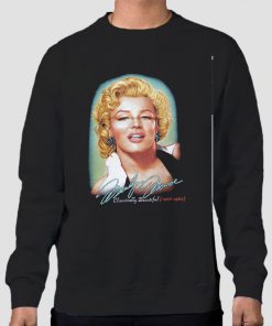 Sweatshirt Black Classically Beautiful Marilyn Monroe