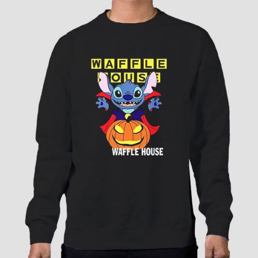 Sweatshirt Black Halloween Moon Shirt Waffle House