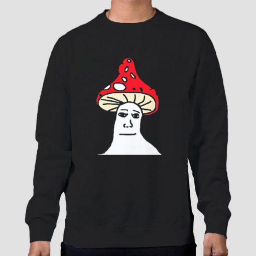 Sweatshirt Black It's Doomer Mushroom Wojak