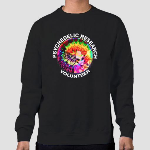 Sweatshirt Black Research Volunteer Psychedelic
