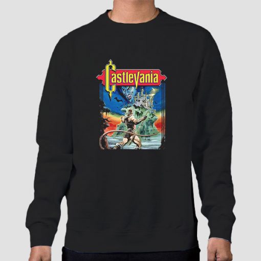 Sweatshirt Black Retro Video Game Castlevania