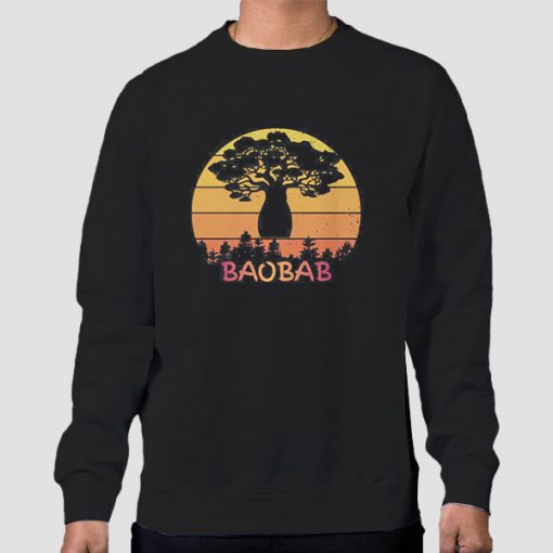 Sweatshirt Black Tree of Life Baobab