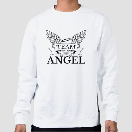 Sweatshirt White Angel Wings Team Angel