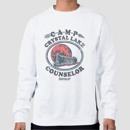 Sweatshirt White Funny 80s Camp Crystal Lake Counselor