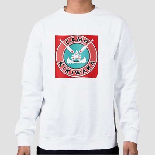 Sweatshirt White Funny Bunk D Camp Kikiwaka