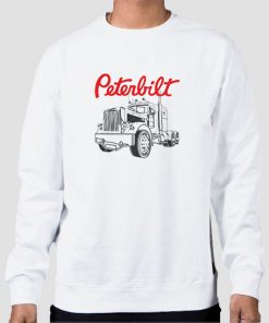 Sweatshirt White Funny Trucker Peterbilt