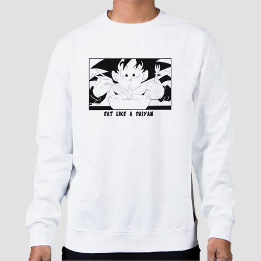 Sweatshirt White Goku Super Saiyan Ramen