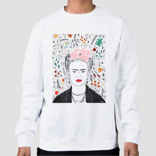 Sweatshirt White Isaac Morris Frida Kahlo