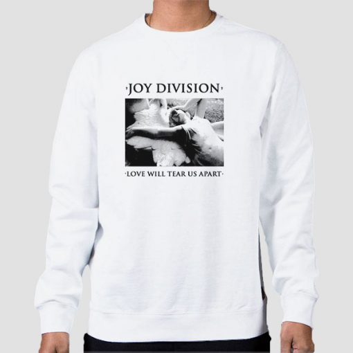 Sweatshirt White Joy Division Love Will Tear Us Apart