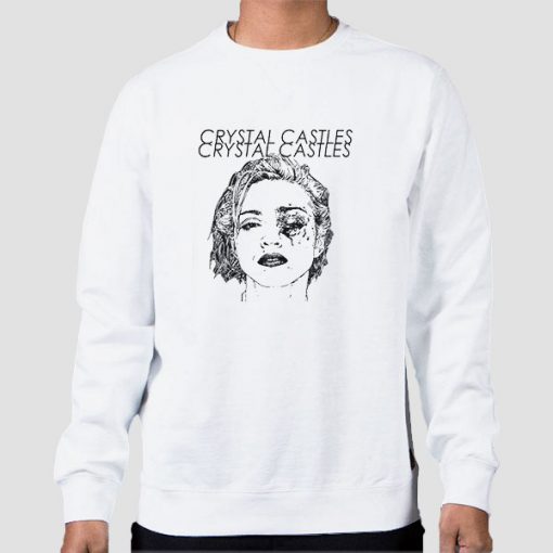 Sweatshirt White Madonna Antidazzle Crystal Castles