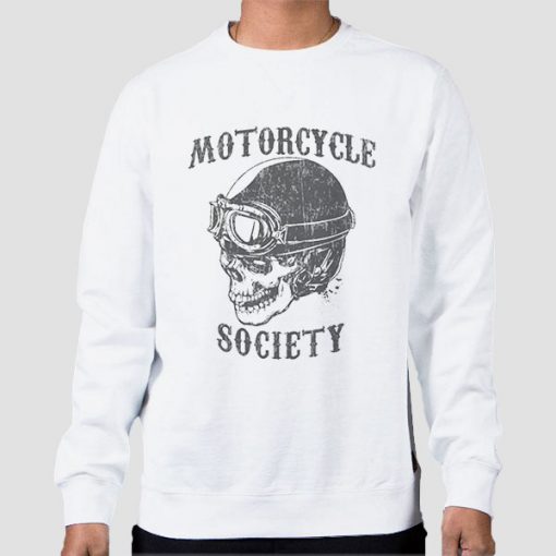 Sweatshirt White Motorcycle Society of Bikers
