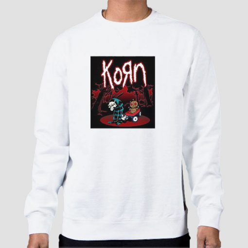 Sweatshirt White Still a Freak Korn